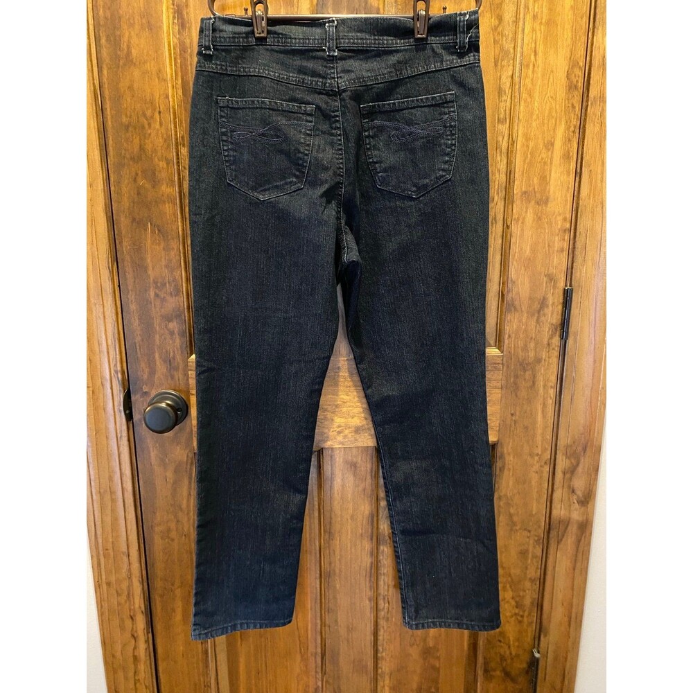 Style & Co Jeans Womens Sz 12 Dk Denim Tummy Control Straight Leg  Jeans Stylish - Picture 5 of 12